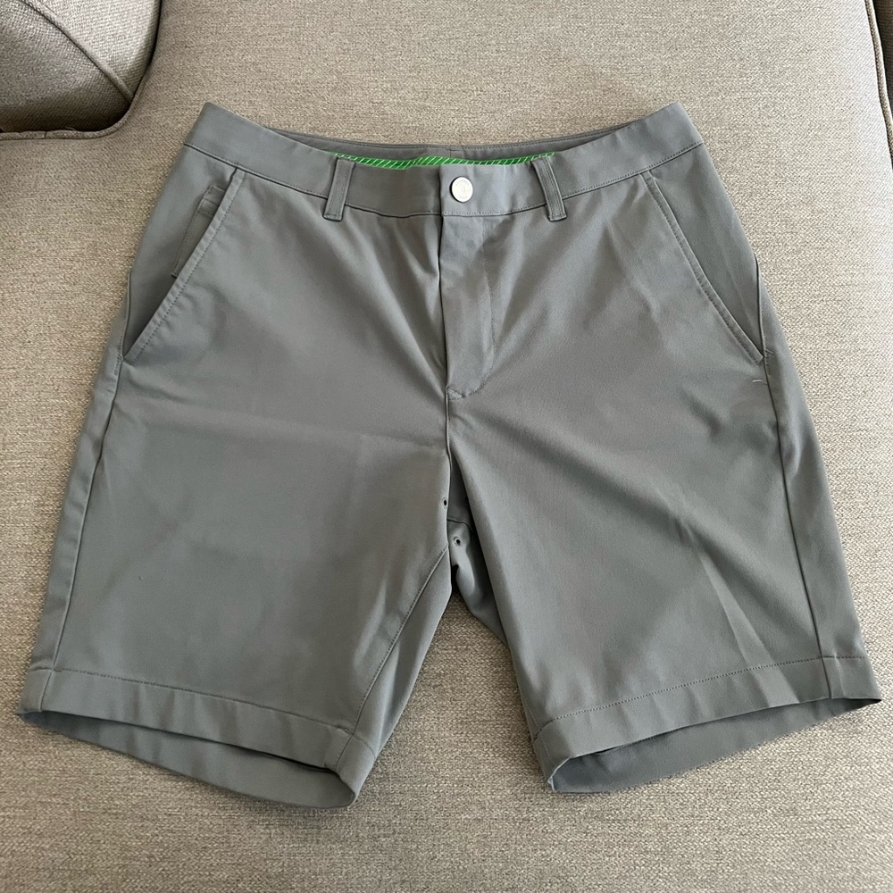 Bonobos Men’s Highland golf shorts size 32, 8inch inseam grey